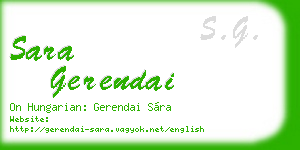 sara gerendai business card